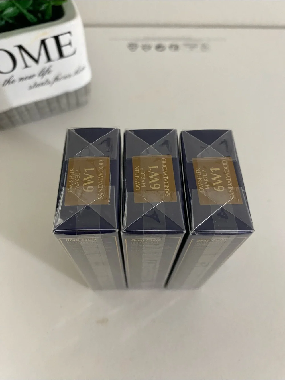 3x Estée Lauder Double Wear Sheer Long Wear Makeup Foundation, 6W1 Sandalwood